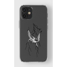 Moonset Iphone 12 Mini Uyumlu Baskılı Yumuşak Silikon Şeffaf Telefon Kılıfı