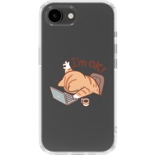 Moonset Iphone 16E Uyumlu Baskılı Yumuşak Silikon Şeffaf Telefon Kılıfı