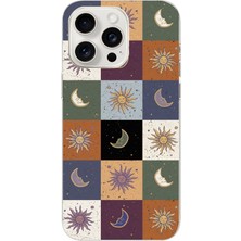 Moonset Iphone 16 Pro Uyumlu Baskılı Yumuşak Silikon Şeffaf Telefon Kılıfı