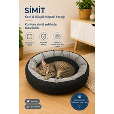 Vaelmont Küçük Irk Kedi ve Köpekler Için Yumuşak Minderli Simit Yatak Kedi ve Köpek Yatağı