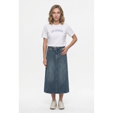 Lee Cooper Nora Kadın Jean Etek Mavi