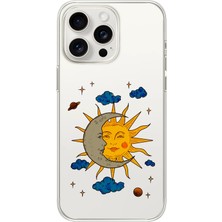 Moonset Iphone 16 Pro Max Uyumlu Baskılı Yumuşak Silikon Şeffaf Telefon Kılıfı