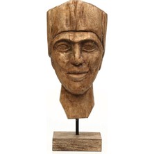 Evdema Standlı Büst Dekor NATUREL-17X16,5X39CM