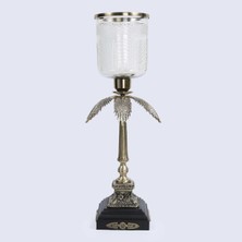 Evdema Vitale Metal Cam Şamdan 26*26*75 cm