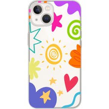 Moonset Iphone 14 Uyumlu Baskılı Yumuşak Silikon Şeffaf Telefon Kılıfı