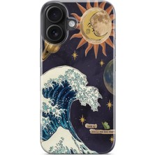 Moonset Iphone 16 Plus Uyumlu Baskılı Yumuşak Silikon Şeffaf Telefon Kılıfı