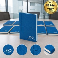BK Gift Logonuza Özel 10 Adet 2422 15 x 21 Termo Deri Cepli Çizgili Kurumsal Defter Seti