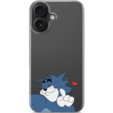 Moonset Iphone 16 Plus Uyumlu Baskılı Yumuşak Silikon Şeffaf Telefon Kılıfı