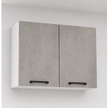 T Designo Beti Mutfak-Banyo-Çok Amaçlı Dolap Üst Modül 60 cm Beton Görünümlü