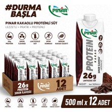 Pınar Yüksek Proteinli Kakaolu Laktozsuz Süt 500 ml x 12 Adet