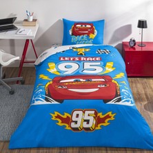 Taç Lisanslı Disney Cars Let' S Race Tek Kişilik Pamuk Nevresim Takımı