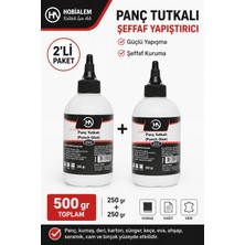 Hobialem Panç Tutkalı 500 gr Şeffaf Punch Yapıştırıcı 250+250 gr 2’li Paket