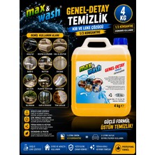 Max&wash 4 kg Genel Detay Temizleyici | 1/3 Konsantre Çok Amaçlı Araç Içi ve Dışı Temizleyici | Profesyonel Oto Kuaför Ürünü