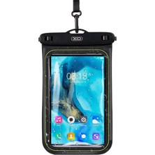 Xo KT04 Su Geçirmez Cep Telefonu Kılıfı ve Boyun Askısı - Siyah (Ipx8) | Pvc Sünger