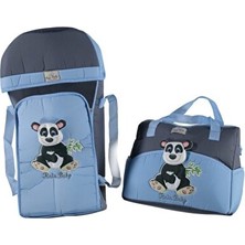 Vaelmont Sevimli Panda Temalı Bebek Bakım Çantası Çiftli Set