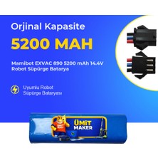 Ümit Maker Mamibot Exvac 890 5200 Mah 14.4V Robot Süpürge Batarya