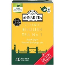 Ahmad Tea 40'lı Klasik English Tea No.1 Demlik Poşet Çay 80 G
