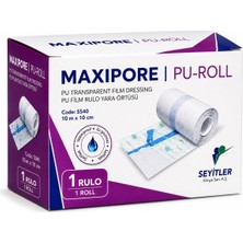 Seyitler Maxıpore Pu-Roll Şeffaf Su Geçirmez Yara Örtüsü 10M×10CM (1 Rulo)
