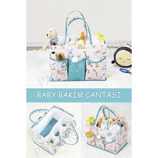 Vaelmont Mavi Çok Gözlü Bebek Bakım Organizer Çantası Bebek Bakım Çantası