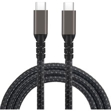 Boğazören Görüntü Aktarıcı 20GBPS Hızlı Veri Transferi Sağlayan Örgülü Tip C Data Kablosu Thunderbolt Hızlı Şarj Görüntü Ses Aktarıcı Dönüştürücü Yeni Nesil Telefon,macbook,monitör Bağlantı Kablosu 100W 2 Metre