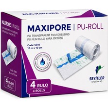 Seyitler Maxıpore Pu-Roll Şeffaf Su Geçirmez Yara Örtüsü 10M×10CM (4 Rulo)