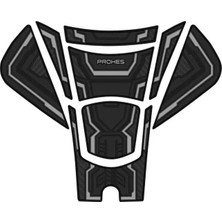Kaly Honda PCX 125 Deluxe Tank Pad Takımı Kauçuk Gri