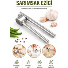 Alıç Sarımsak Ezici Paslanmaz Çelik Ergonomik El Tipi Sarımsak Presi Kolay Temizlenebilir Mutfak Gereci
