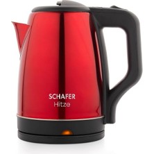 Schafer Hitze Paslanmaz Çelik Su Isıtıcı (Kettle)-Kırmızı