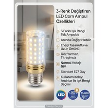 Alvina Aydınlatma Prime E27 Duylu 16WATT 3000K ~ 6000K 1000-1999 Lümen Beyaz/sarı/günışığı Renk Mısır LED Ampul