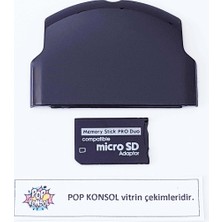 Pop Konsol PSP Slim Kapak ve Memory Stick Pro Duo Adaptör Mikro SD Çevirici 2000 3000 Uyumlu PSP Kapak