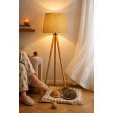Vivido Home Doğal Rattan Hasır Ahşap Lambader