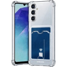 TKÇ Samsung Galaxy A27 Kılıf Kart Şeffaf Silikon - Şeffaf