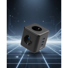 Herşey Trend Elektronik Cihazlar Için Akım Korumalı 3 Prizli Usb’li Küp Priz