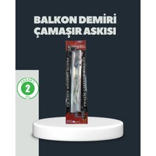 Herşey Trend Balkon Demiri Çamaşır Askısı Kare Demirlere Uygun Dayanıklı Tasarım
