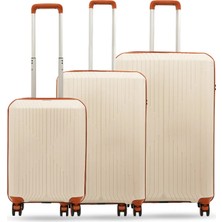 Ground Dikey Çizgili Sirius 3'lü Set Valiz 10728
