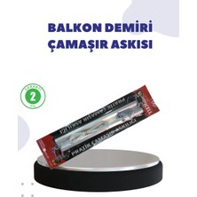 Herşey Trend 25X60 Balkon Askılığı Kare Demir Uyumlu Hava Dayanıklı Çamaşır Askısı