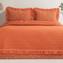 Schafer Home Chance Çift Kişilik Pike Takımı 4 Parça-Kiremit