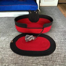 Orvessa Modern Hasır Kedi ve Köpek Yatağı, Dekoratif ve Hafif Tasarım