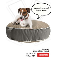 Orvessa Yıkanabilir Fermuarlı Yuvarlak Kedi ve Köpek Minderi Kedi ve Köpek Yatağı