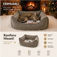 Orvessa Vizon Renkli Lotus Kedi ve Köpek Yatağı, Şık ve Konforlu