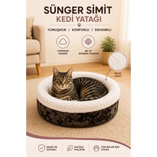Orvessa Sünger Dolgulu Simit Yatak, Yumuşak ve Destekleyici Konfor Kedi ve Köpek Yatağı