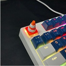 Orvessa Komik Trafik Konisi Tuş Başlığı - Rgb Işıklı Mekanik Klavye Koruyucu ve Kilit