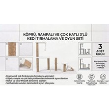 Orvessa 3 Parçalı Kedi Tırmalama Seti: Çok Fonksiyonlu ve Eğlenceli Tasarım Kedi Tırmalaması