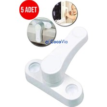Orvessa Set Halinde 5 Pvc Emniyet Kilidi, Güvenli Pencere ve Kapı Koruması Koruyucu ve Kilit