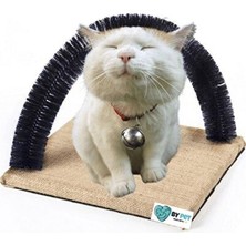 Orvessa Fırçalı Siyah Kedi Masaj ve Tırmalama Tahtası Kedi Tırmalaması