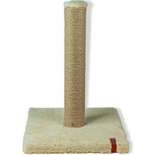 Orvessa Krem Renkli Peluş Tırmalama Tahtası, 42 Cm, Ekonomik ve Dayanıklı Kedi Tırmalaması
