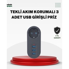 Herşey Trend Akım Korumalı Usb’li Priz – Güçlü 2500W, Isı ve Çocuk Koruması