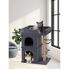 Orvessa Çift Katlı Teraslı Kedi Oyun ve Dinlenme Alanı, Eğlenceli Tasarım Kedi Tırmalaması