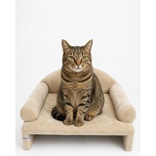 Orvessa Peluş Kedi Koltuğu ve Kanepesi, Rahat Dinlenme Yatağı 45X33X25 cm Kedi ve Köpek Yatağı
