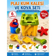 Orvessa Orta Boy Kum Kovası Seti, Plajda Eğlence ve Yaratıcılığı Destekler Plaj Oyuncakları 6 Parça